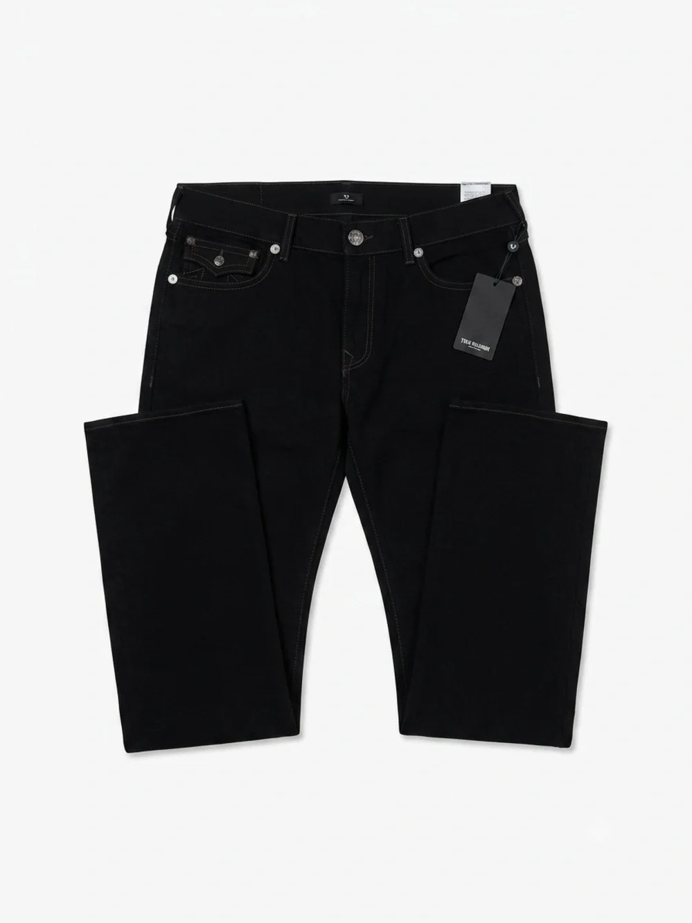 True Religion Black Relaxed Straight Jeans